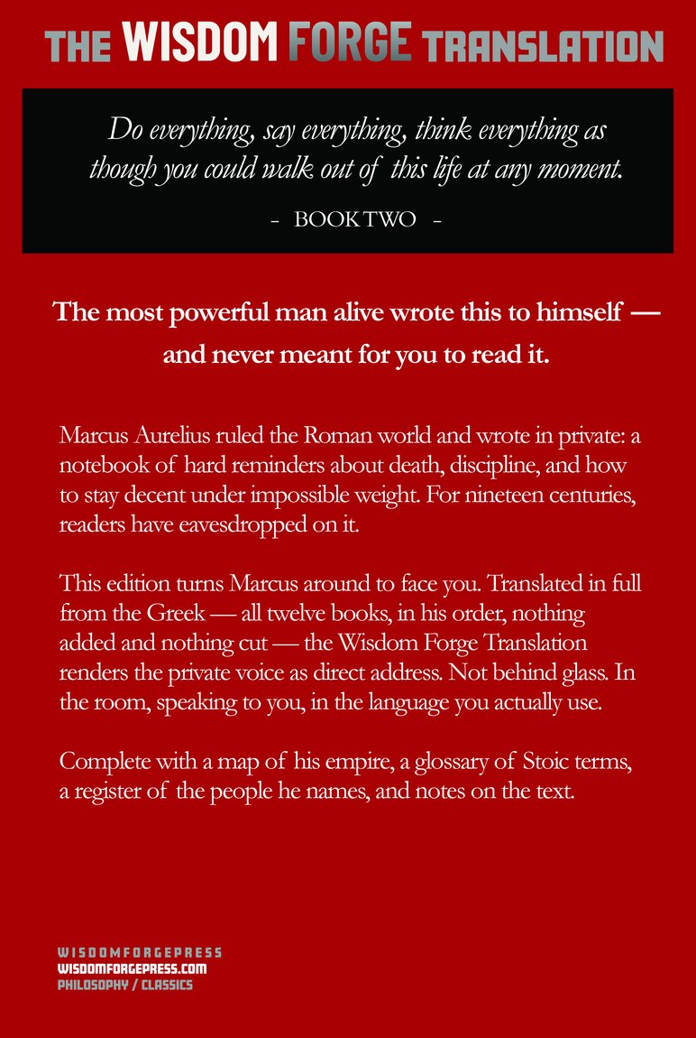 Meditations: The Complete Edition, back cover